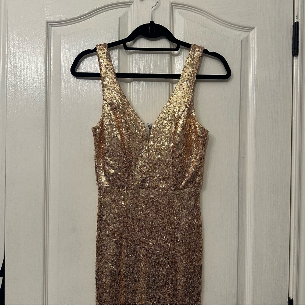 Elegant Gold sequins dress